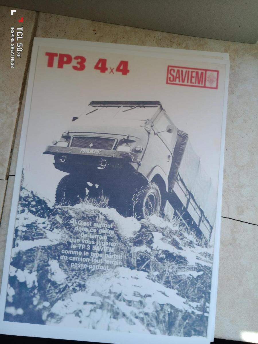 Technický list. Renault Saviem TP3 (4x4).