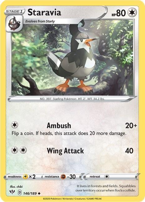 Pokémon DAA 146/189 Staravia - Darkness Ablaze