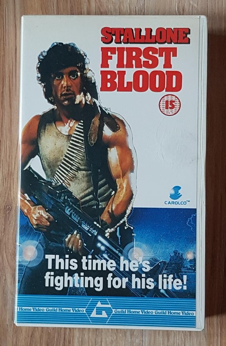 VHS - Guild Home Video : SYLVESTER STALLONE ( RAMBO: PRVNÍ KREV ) 1982