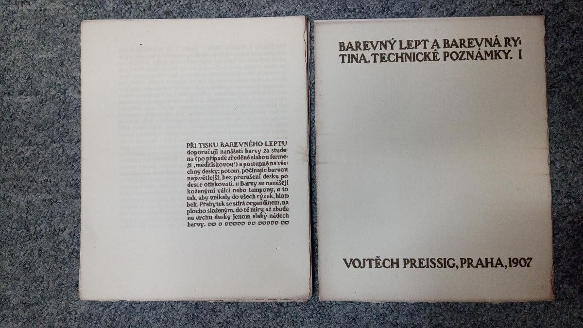 Vojtěch Preissig - Barevný lept a barevná rytina. 1907