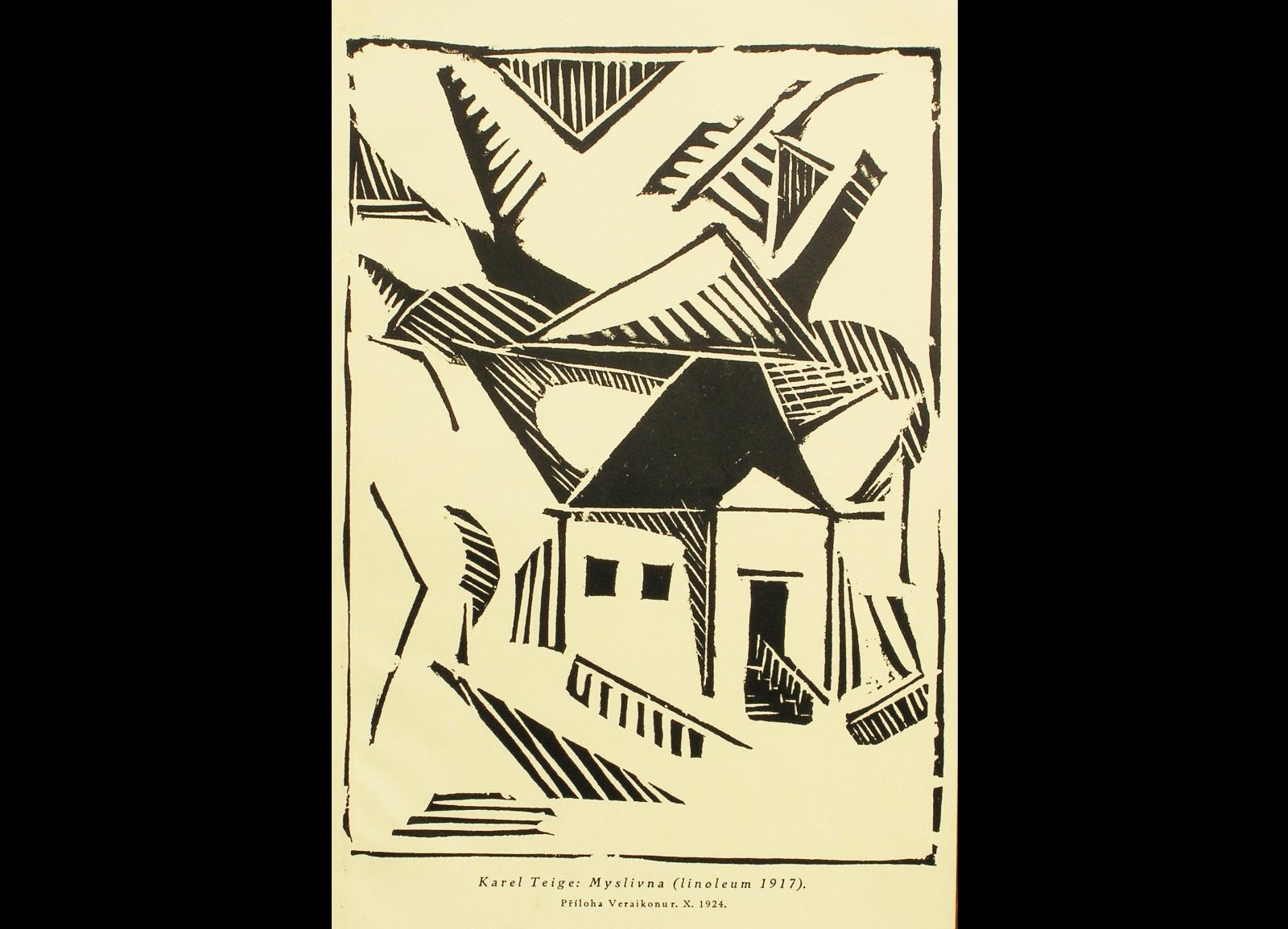 Teige 1917 - Orig. linoryt - (G633)