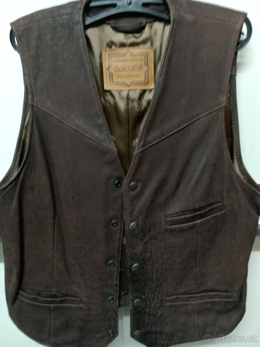 Vesta z pravé kůže