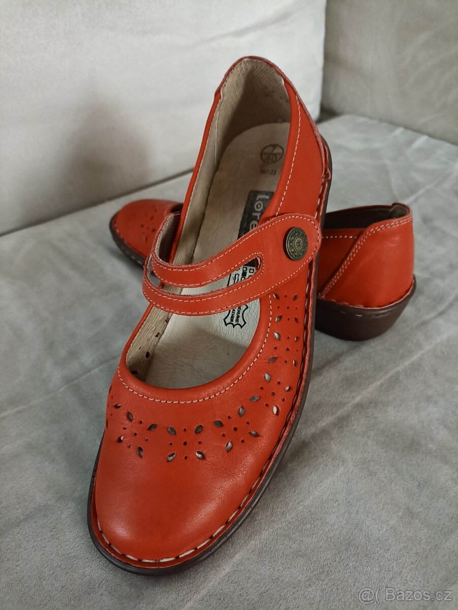 Dámské kožené polobotky Loretta vel. 40/UK 7