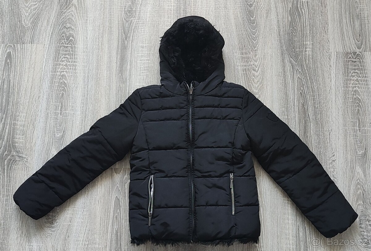 Dětská zimní bunda s kožíškem vel. 140