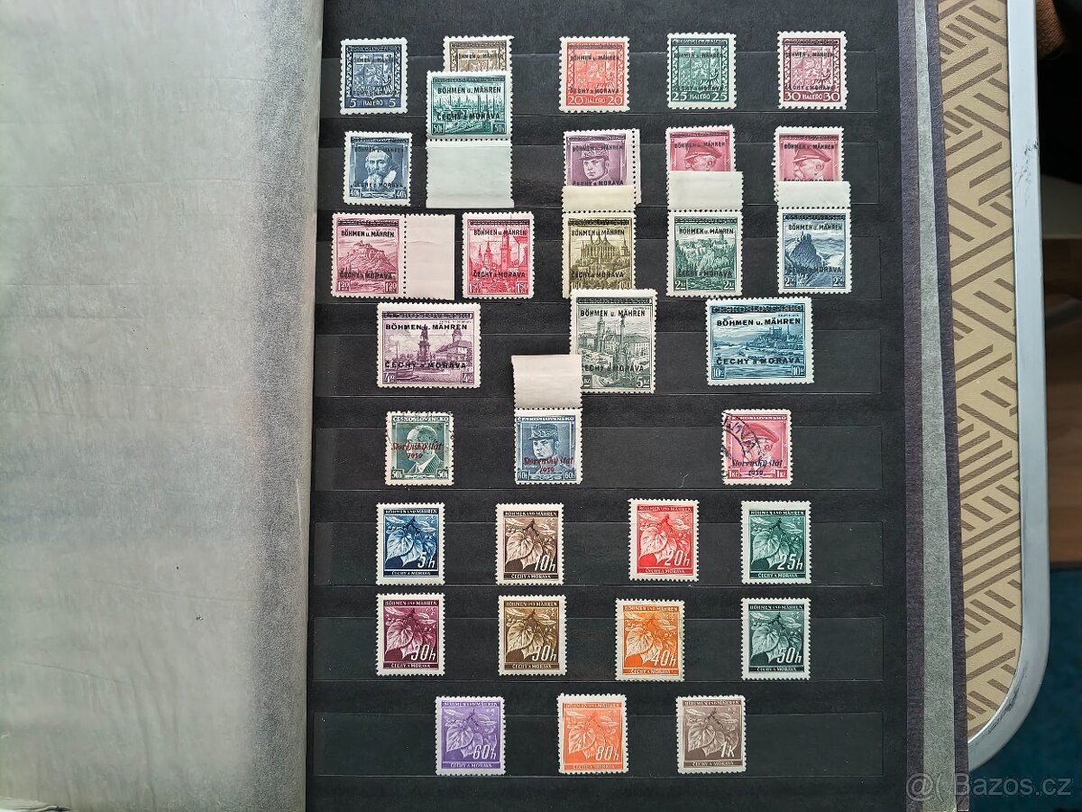 Známky Protektorát Čechy a Morava, přetisky a jiné