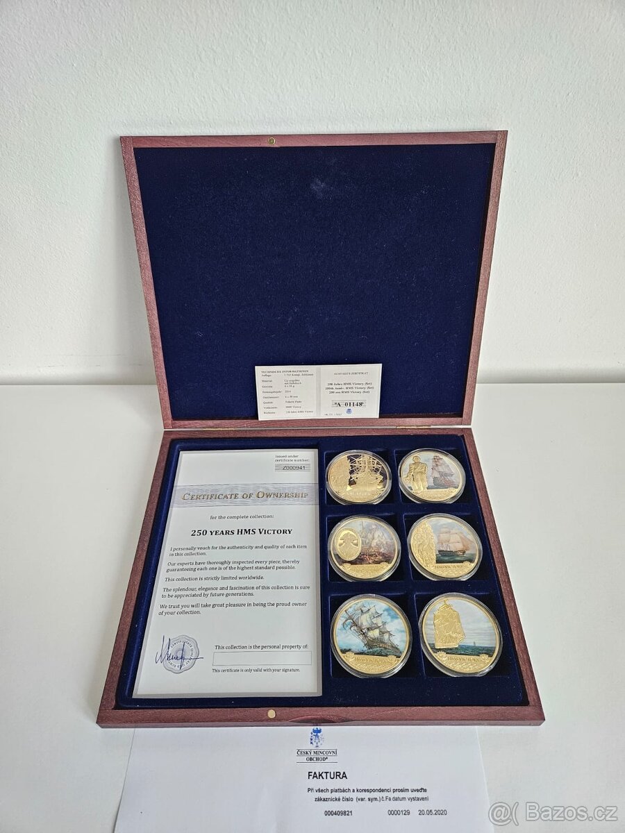Kolekce medailí 250 let HMS Victory