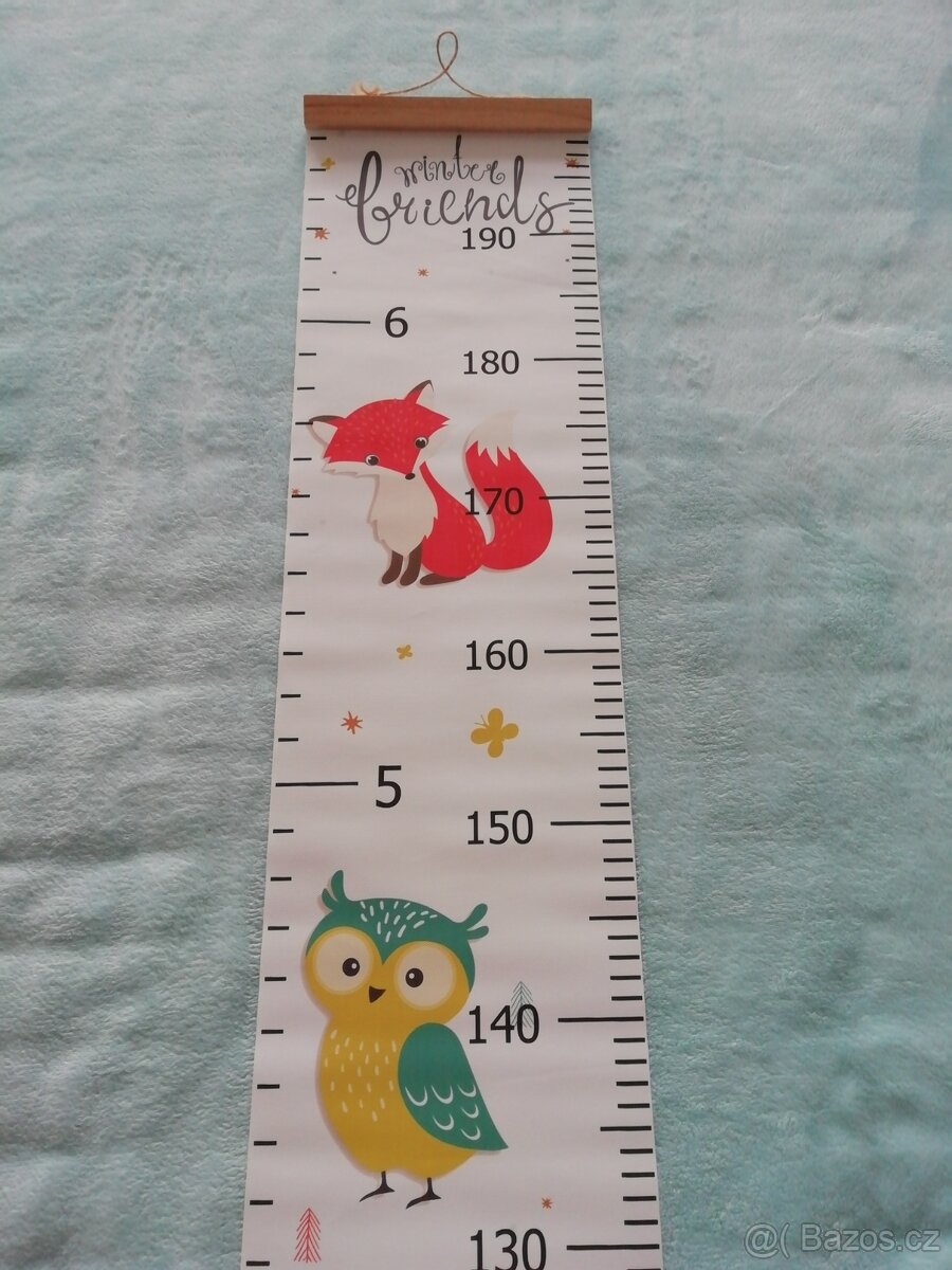 Dětský nástěnný metr se zvířátky
