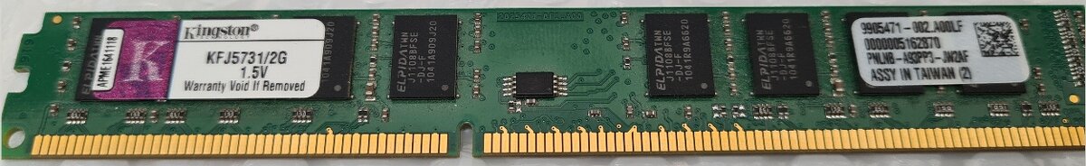 Kingston 2GB 2Rx8 PC3-8500 DDR3 KFJ5731/2G