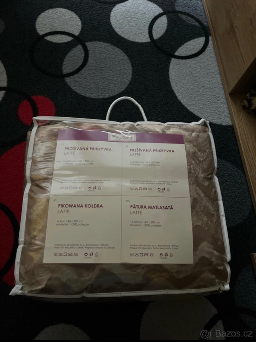 Oboustranná prošívaná deka s beránkem Nová