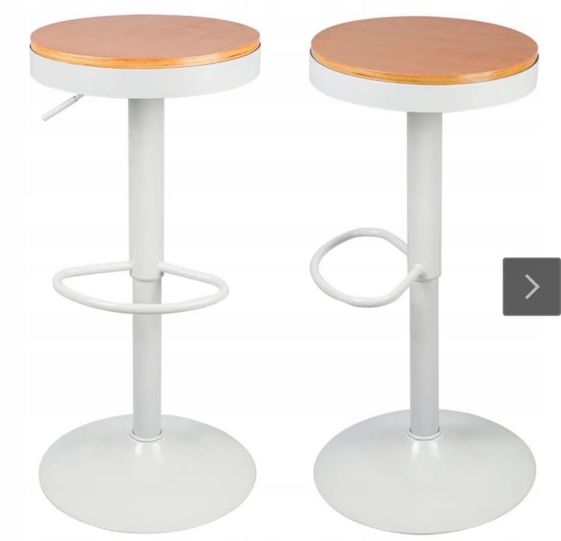 2x Barová židle otočná nastavitelná stolička