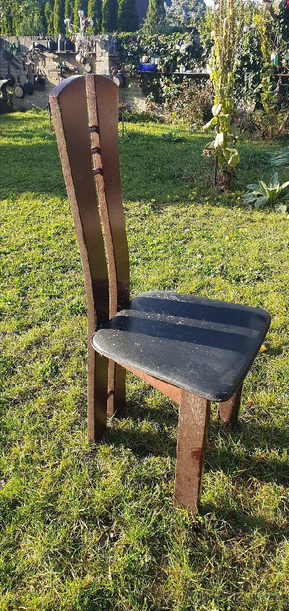 Židle masiv tvrdé dřevo 2ks