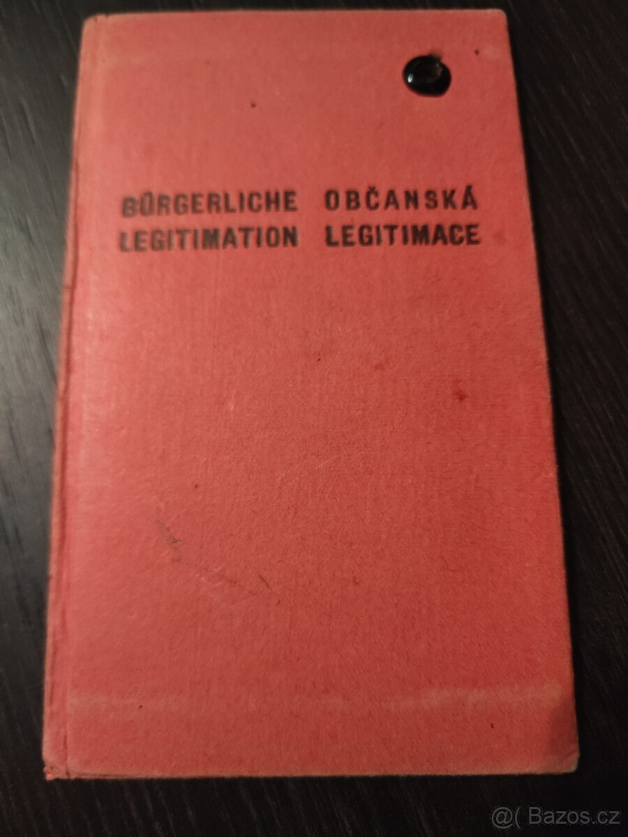 Protektorát Čechy a Morava - Občanská legitimace