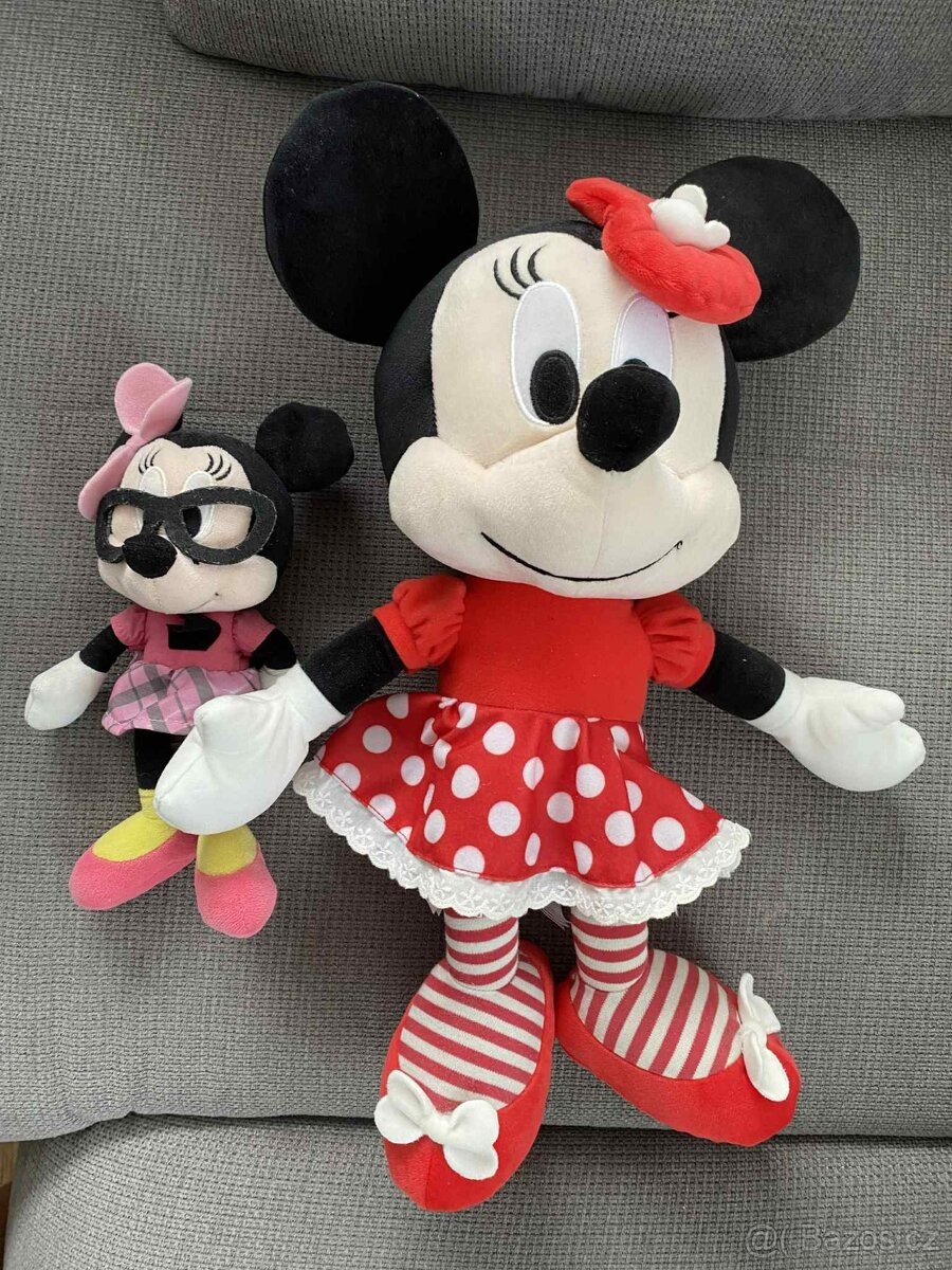 Plyšová hračka Minnie Mouse, výška 50 cm a 27 cm