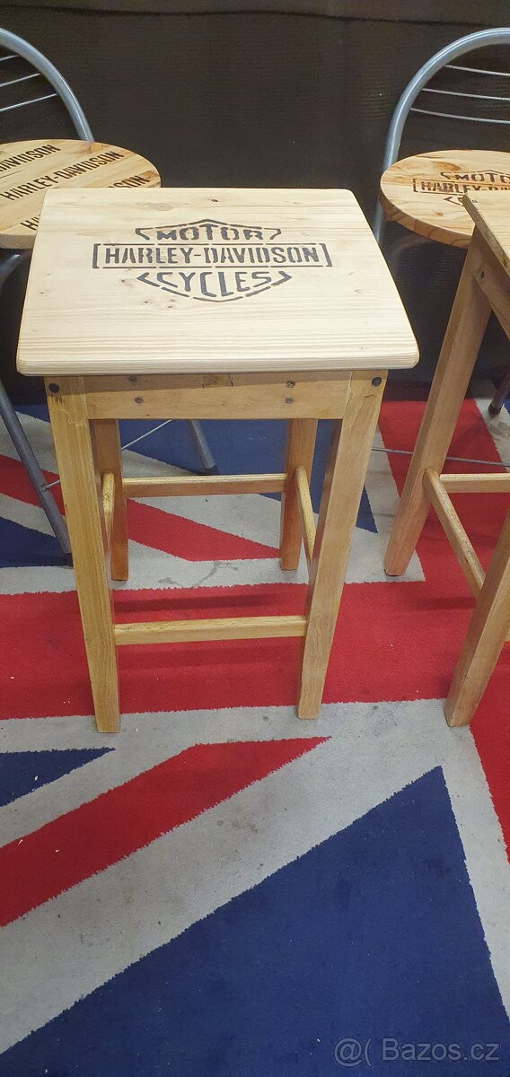 Harley Davidson, stolky k barovkám, sportster, barové
