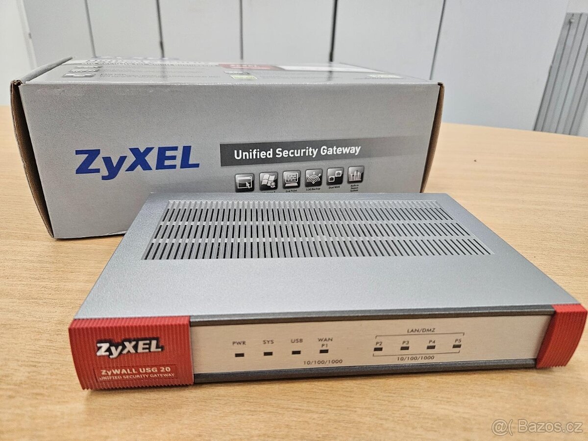 Firewall ZyXEL ZyWALL USG 20 (vč. or. přísluš.) - předváděcí