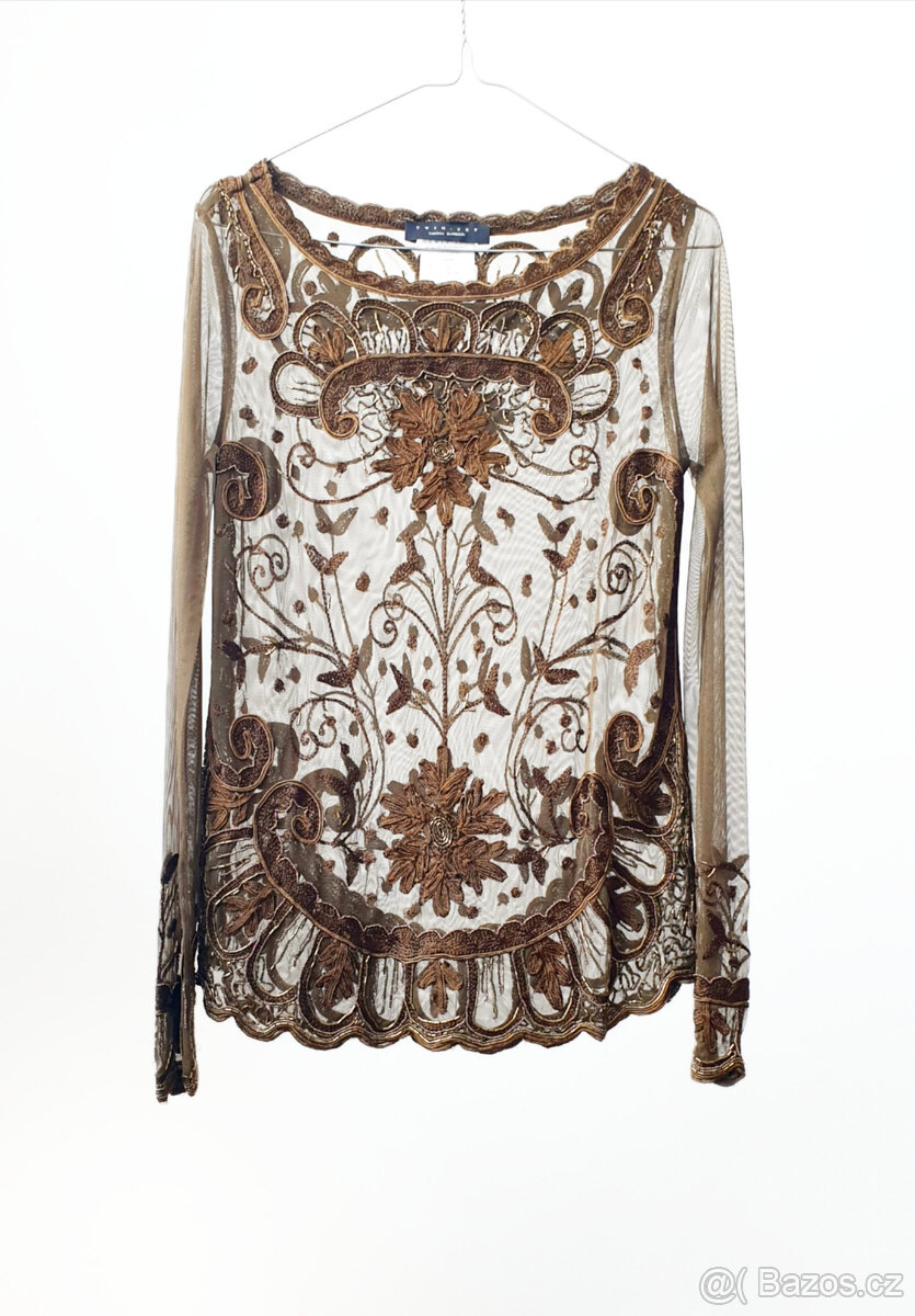 Luxusní vyšívaný top 3v1 S / 36 / 8·Nový ·Twin Set