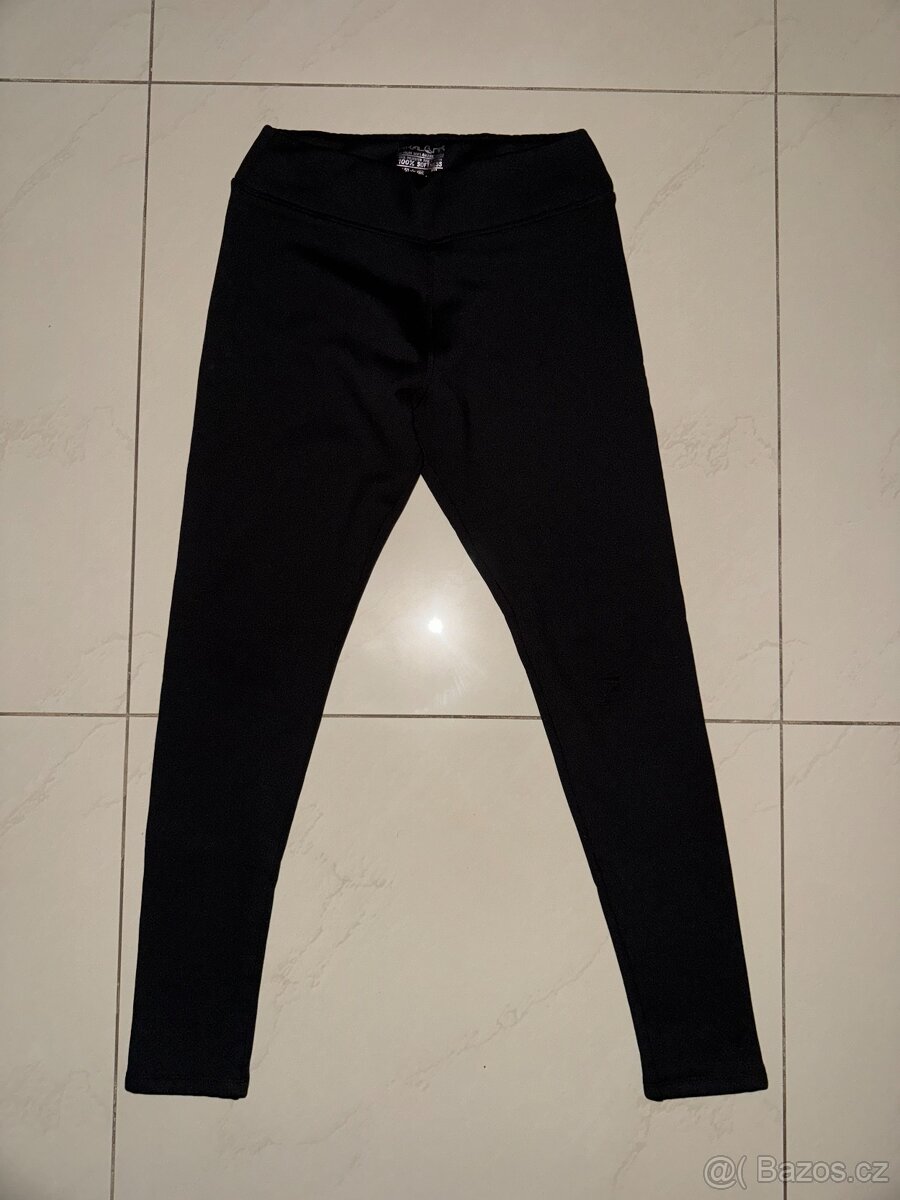 Černé zateplené LEGÍNY PIKALUNA vel.M