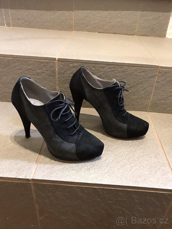 Kožené kotníčkové boty, Vel.38