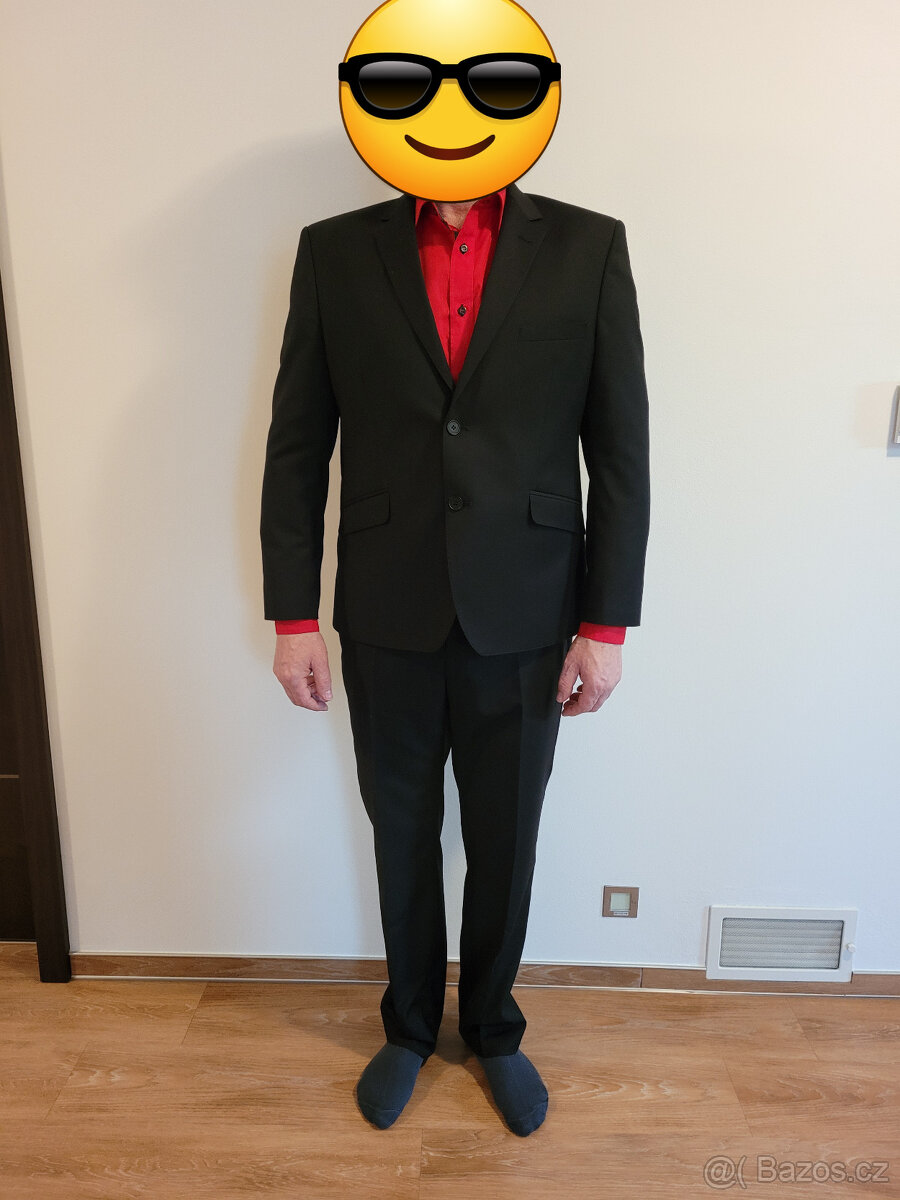 PÁNSKÝ OBLEK - vel. 52/176, barva ANTRACIT