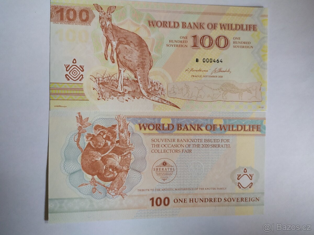Sběratelská bankovka - Wildlife - klokan