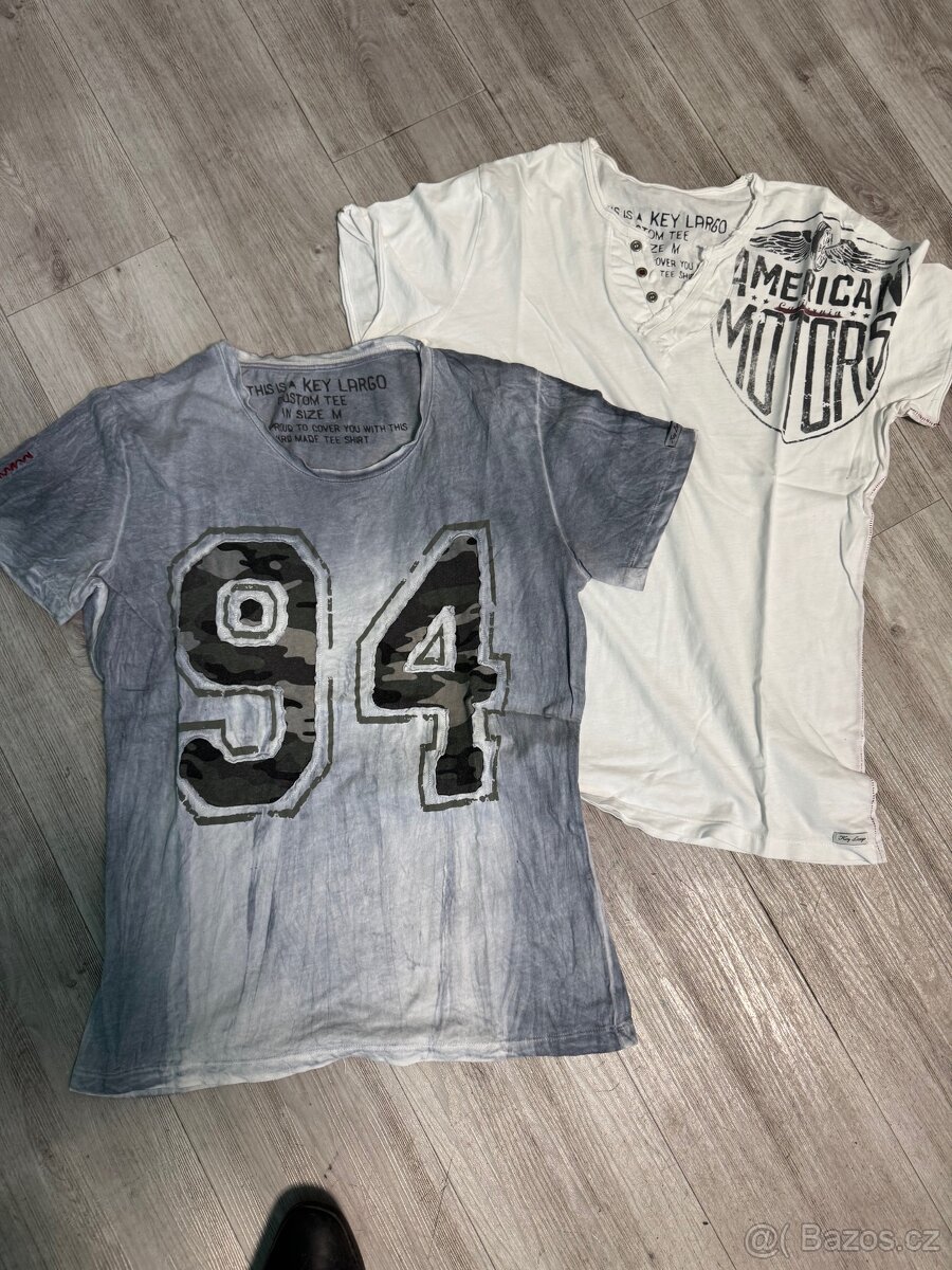 2x tričko krátký rukav Key Largo pánské vel. M