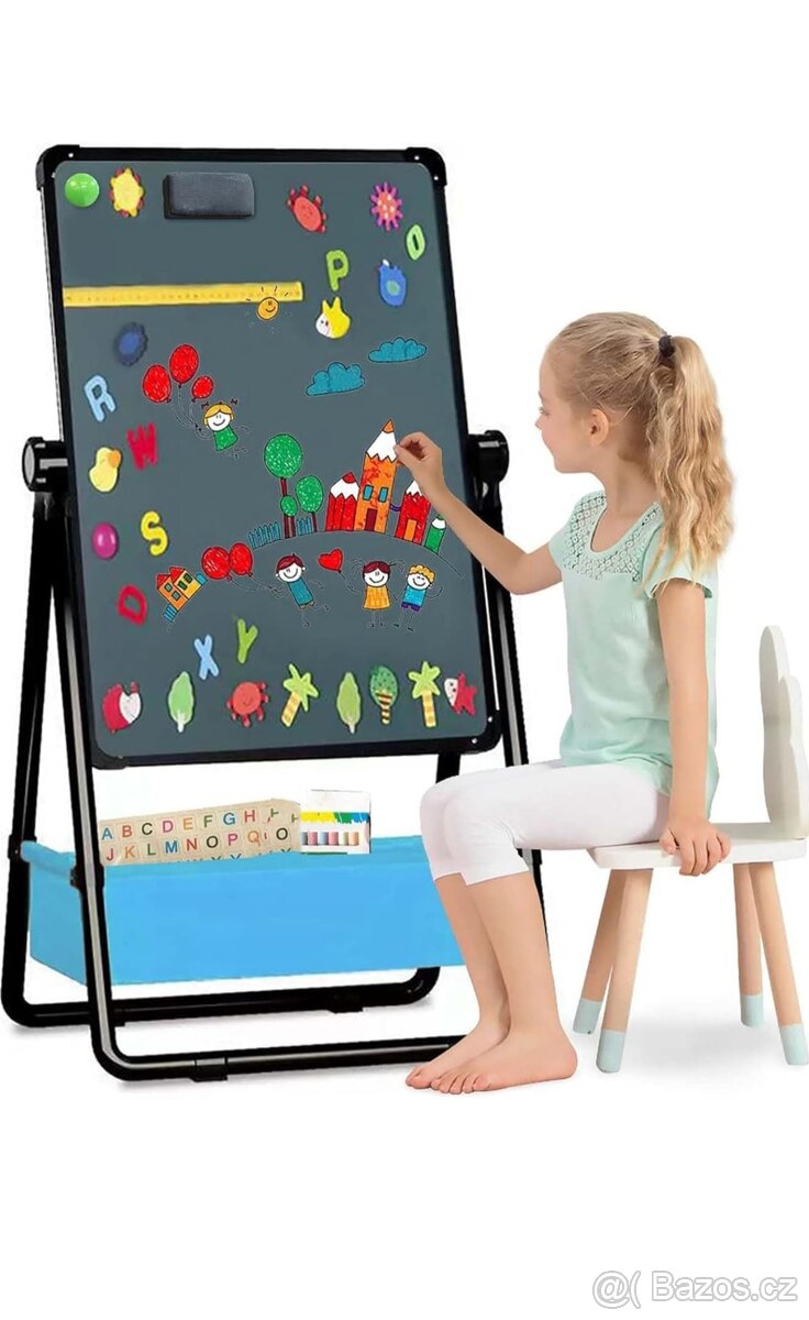 Dětský stojan oboustranně skládací kreslící deska