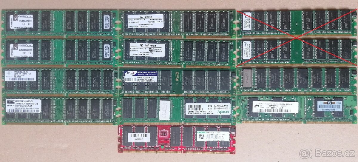 Paměti RAM pro desktop DDR1