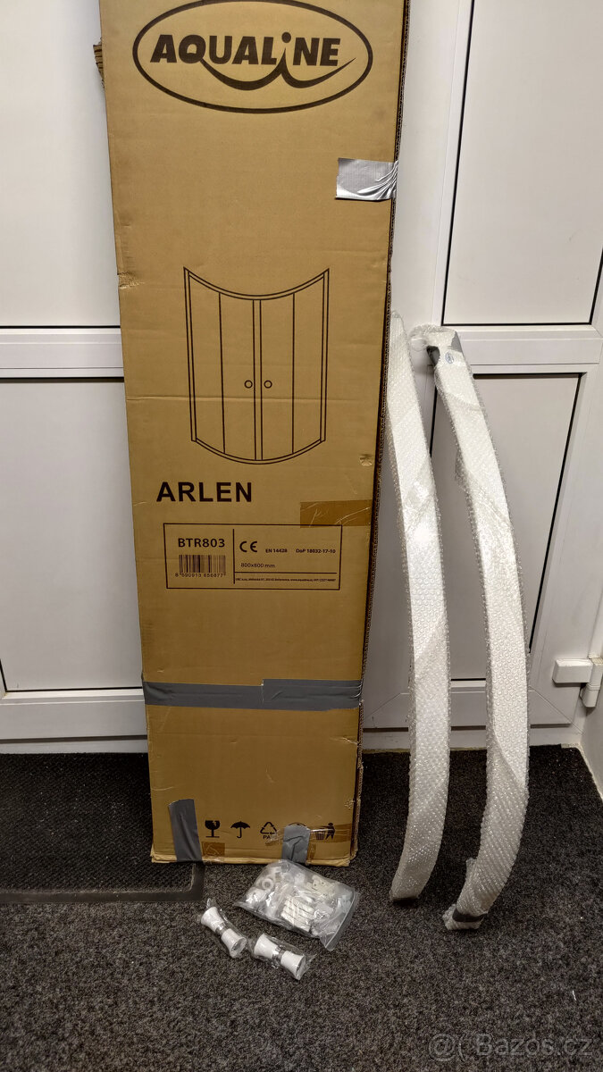 Sprchová zástěna čtvrtkruh 80 x 80