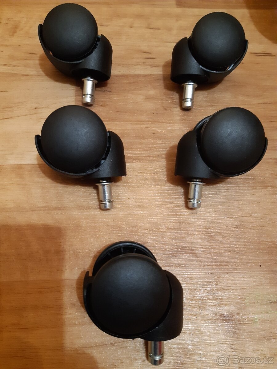 Kolečka pro kancelářskou židli - 5ks