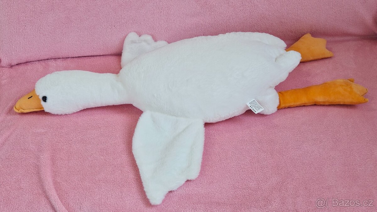 Plyšová hračka/polštář - Husa / 90cm