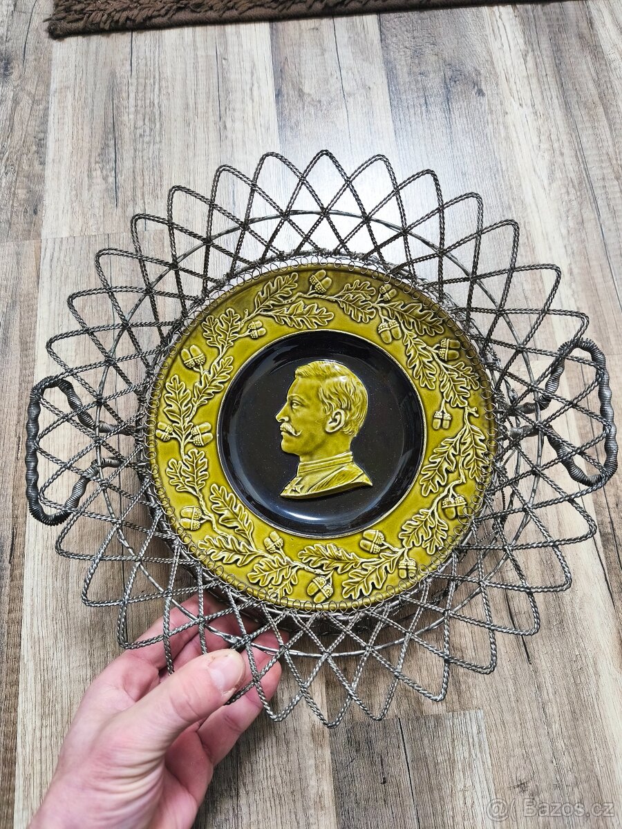 Německo, talíř, Wilhelm II. WWI, originál