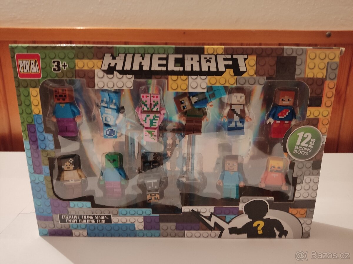 Minecraft stavebnice – 12 figurek (kompatibilní s Lego)