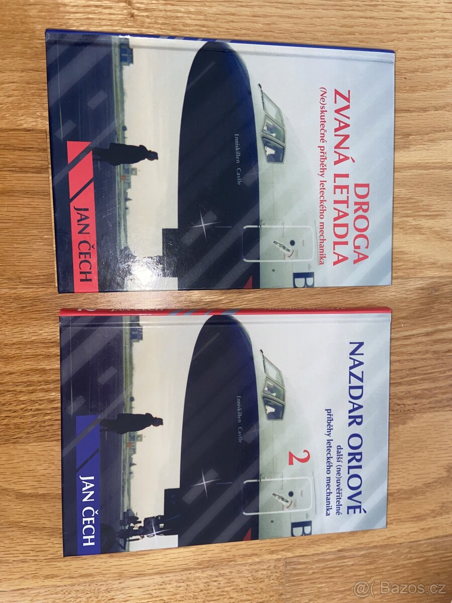 Jan Čech 2 knihy Droga zvaná letadla Nazdar orlové