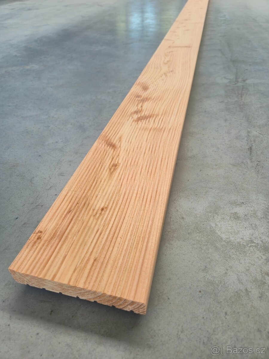 Terasová prkna modřín, 27x143x3000 mm, 649 Kč/m2