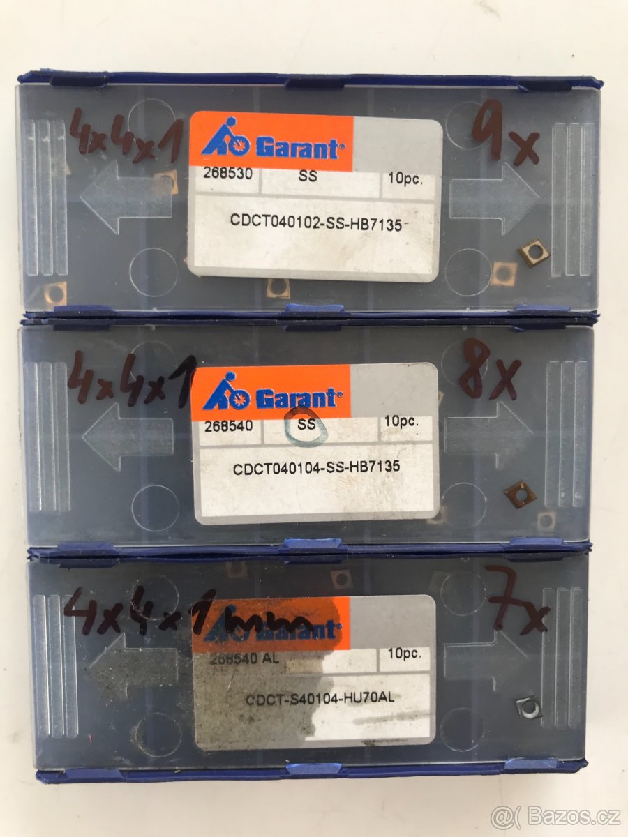 Plátky do soustružnického držáku Garant