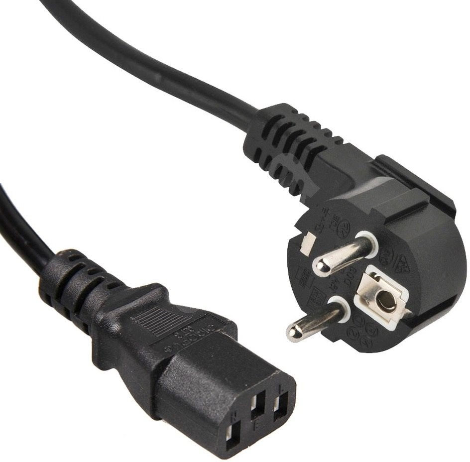 Kabel napájecí 230V k PC 1m černý