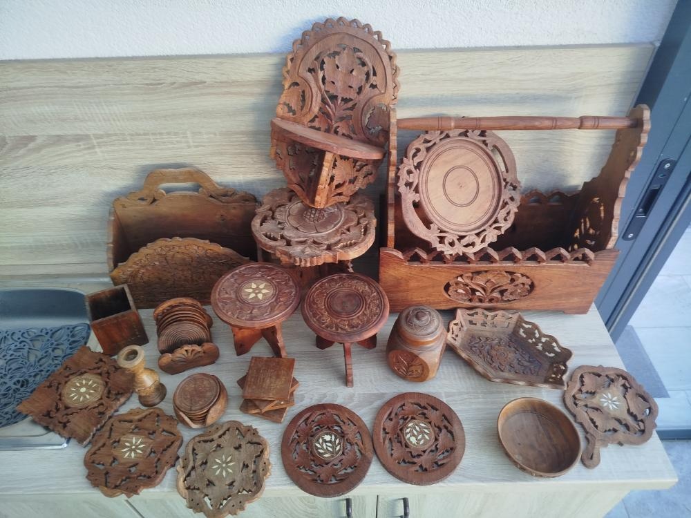 Orientální dřevěné interiérové dekorace - Indie