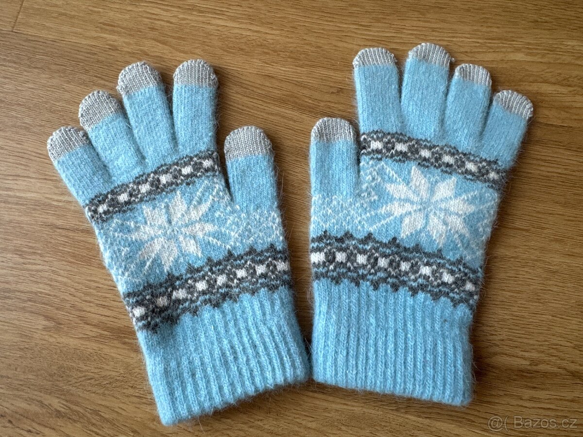 NOVÉ pletené rukavice vel. M pro dotykové telefony