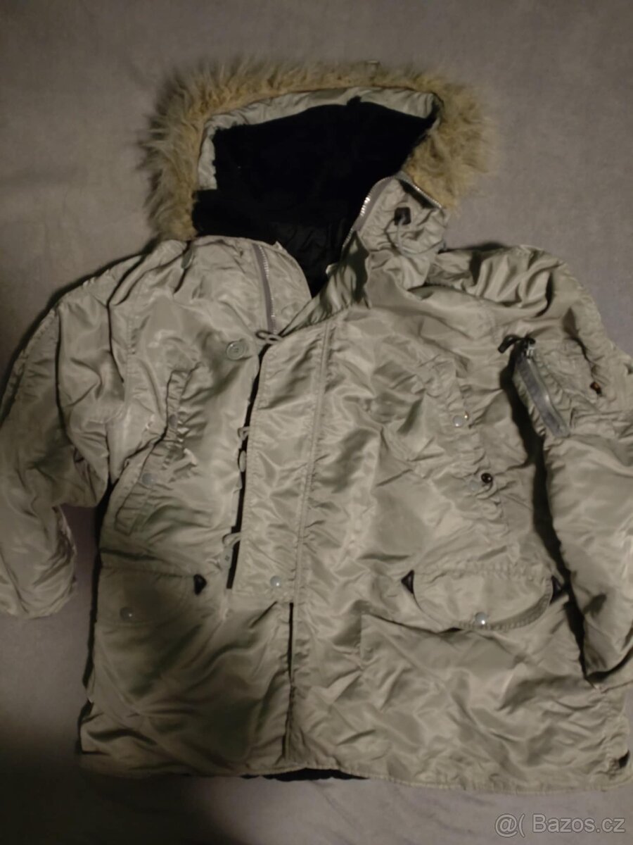 BUNDA N3B ALJAŠKA ALPHA INDUSTRIES SILVER XL