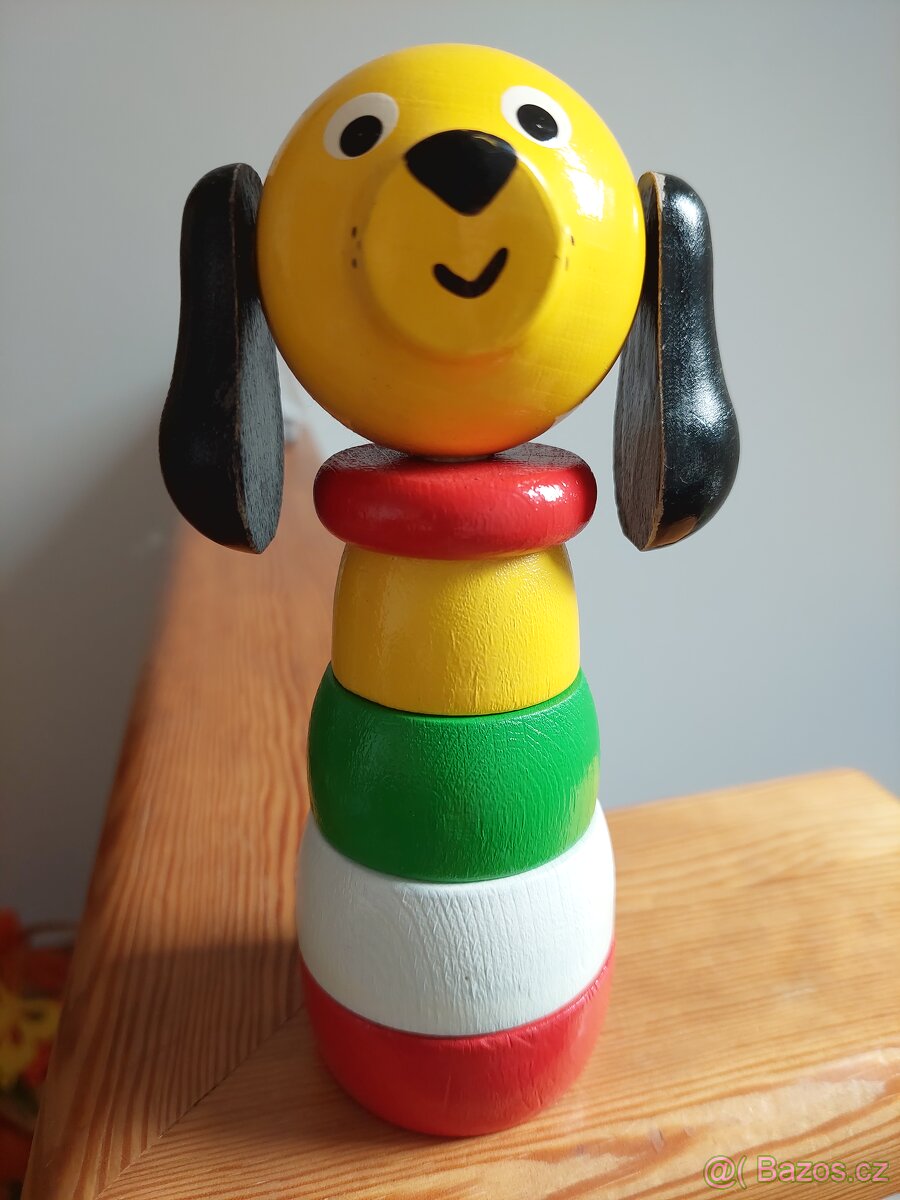 Dřevěný pejsek - pyramida