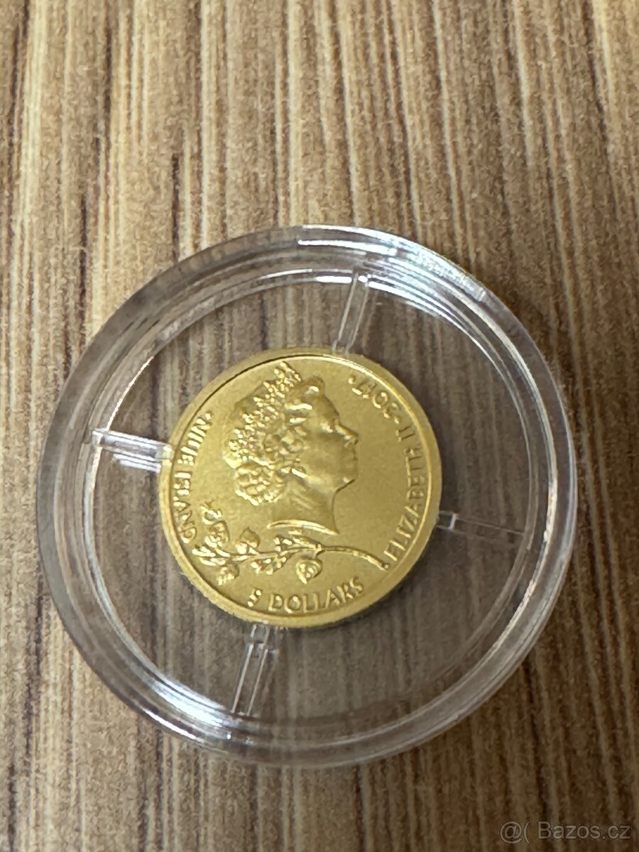 Zlatá mince Český Lev 2017 1/25 Oz