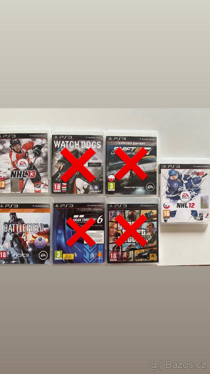 Prodám hry na PlayStation 3