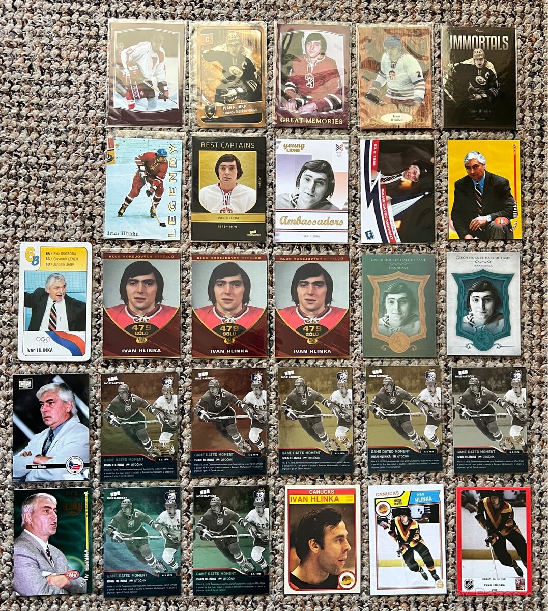 Hokejové karty Ivan Hlinka - 28 karet