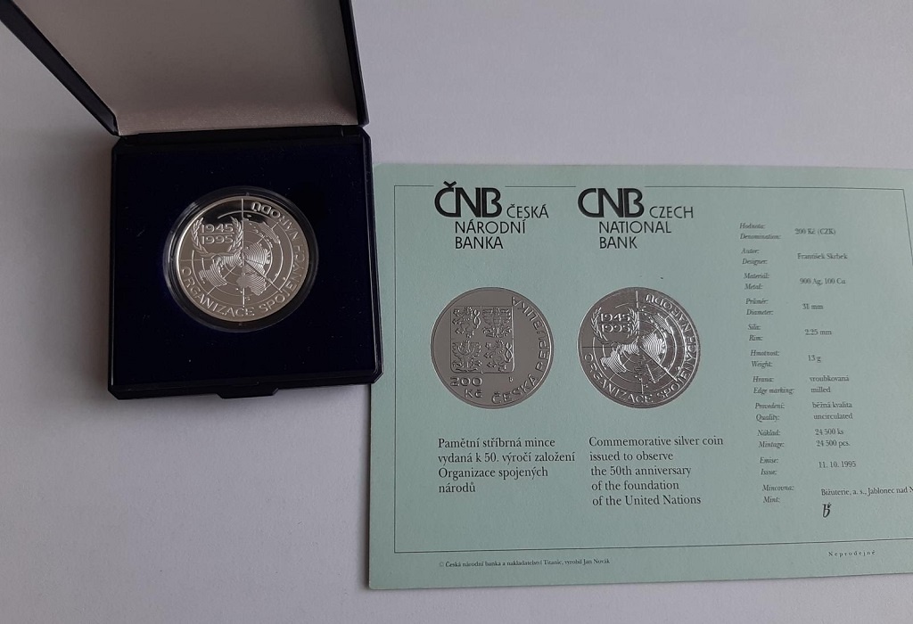 200 Kč 1995 - OSN Proof