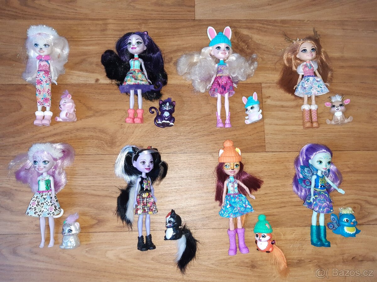 panenky Enchantimals vč. zvířátka top stav