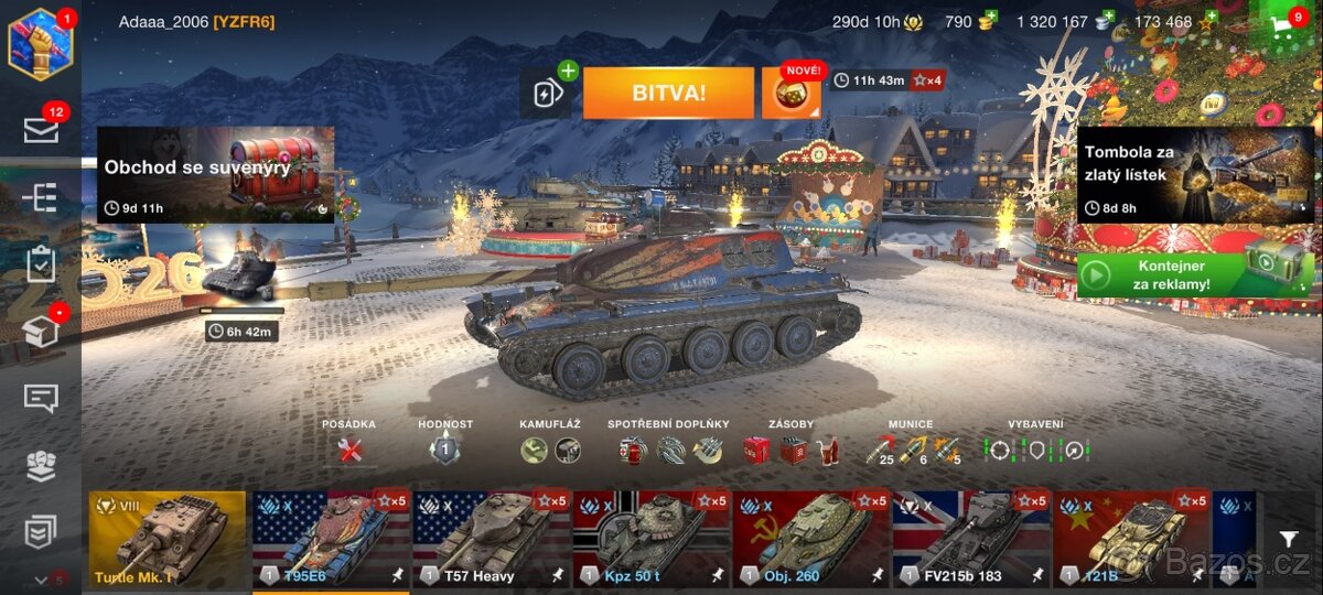 Prodám účet Wold of Tanks Blitz (EU)