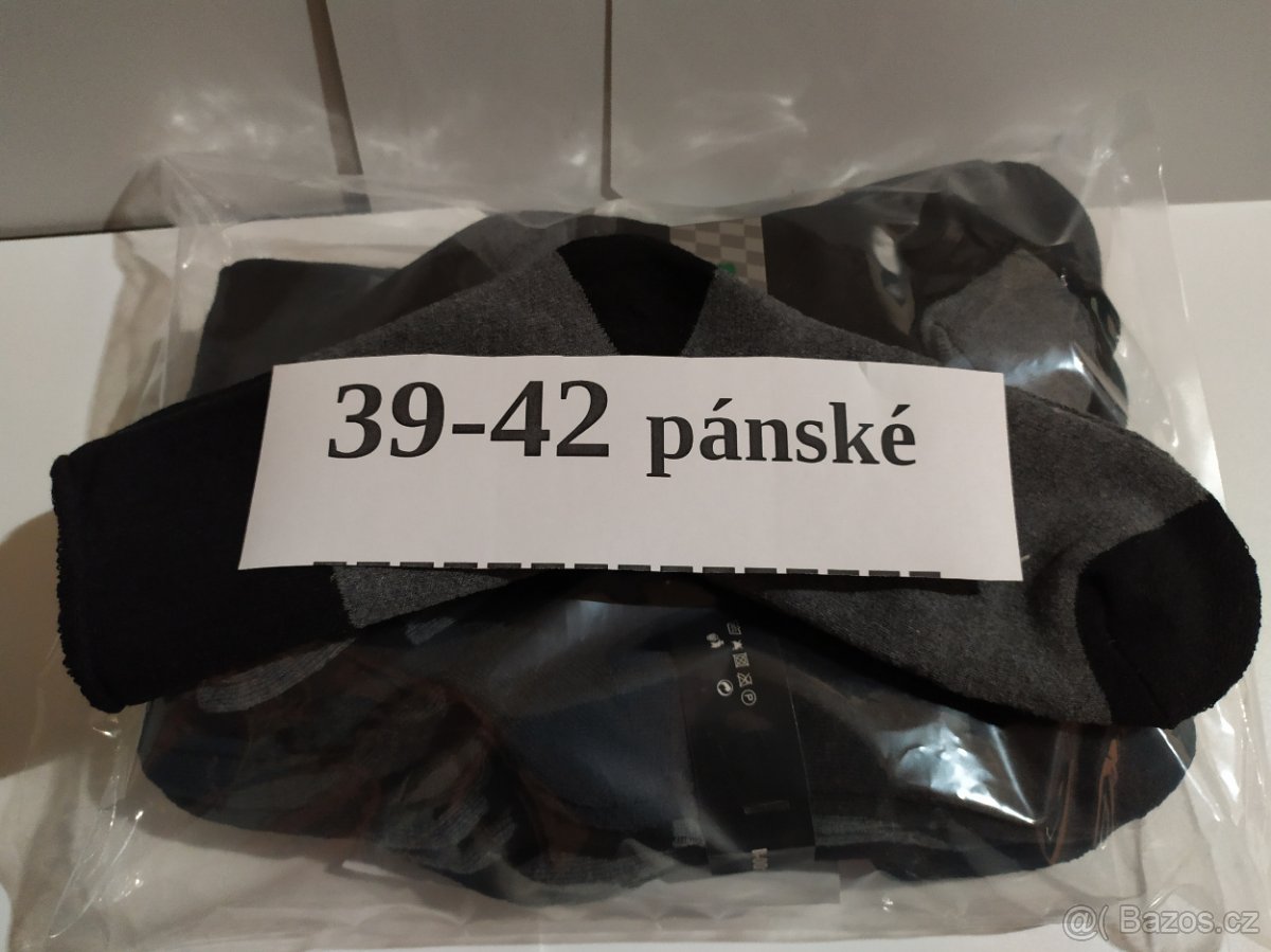 Ponožky termo zdravotní 39-42 pánské 9 párů