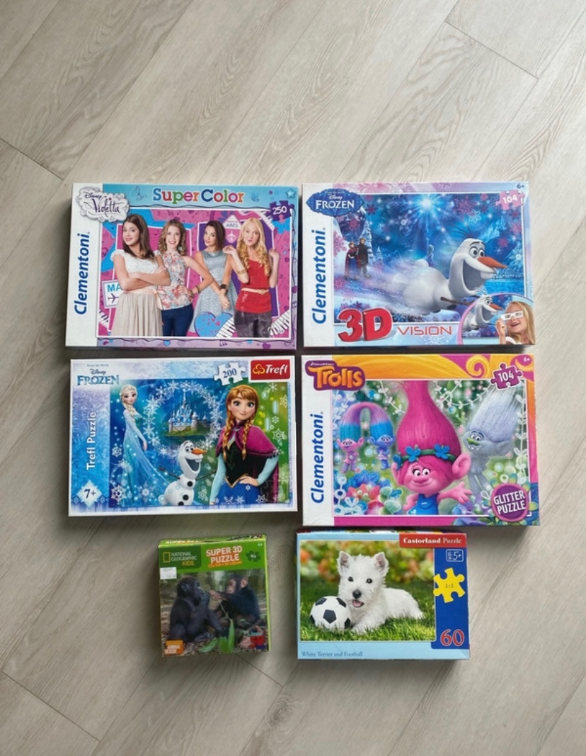6x dětské puzzle