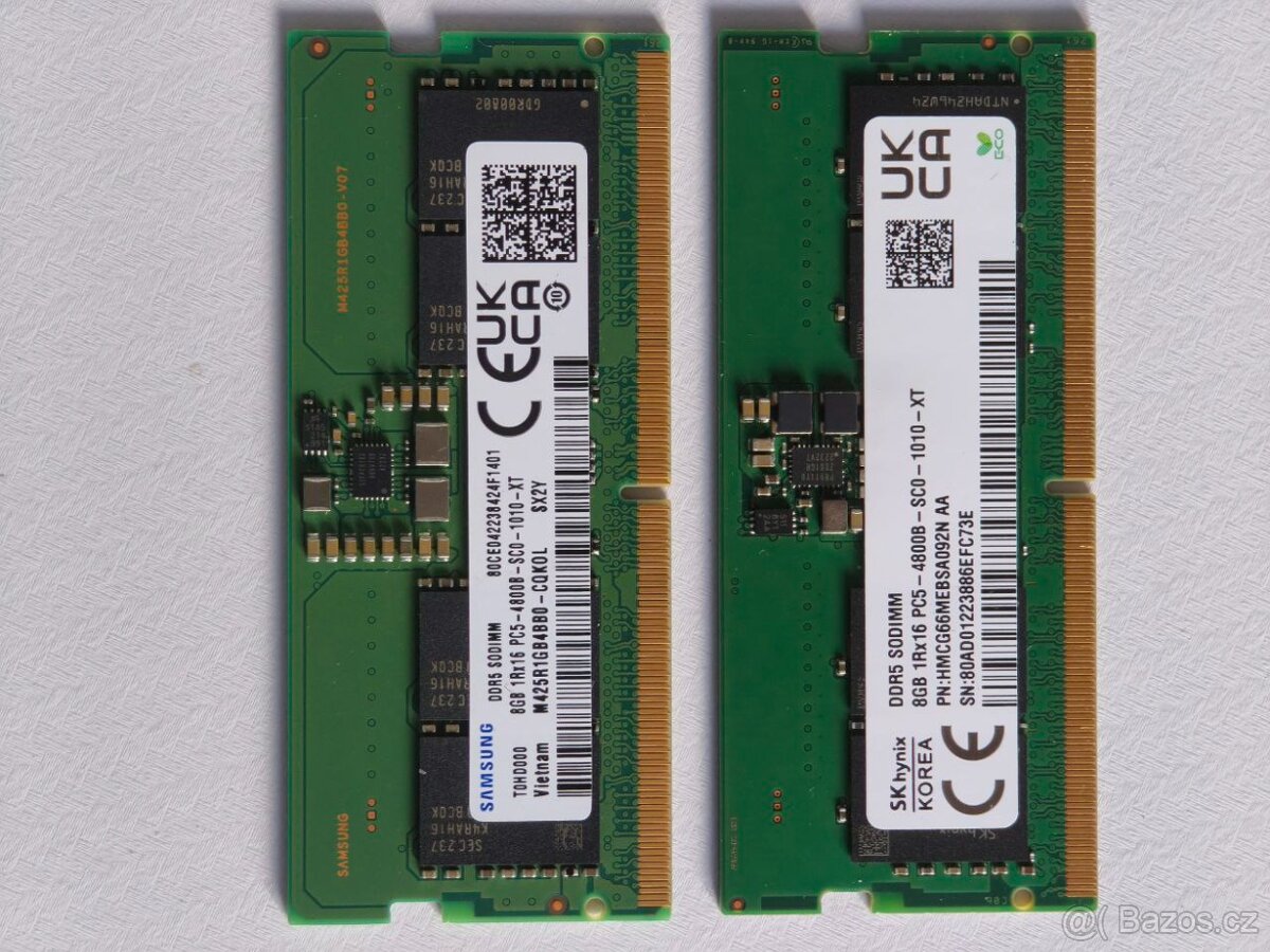 NTB 16 GB DDR5 (2x 8 GB dual channel)