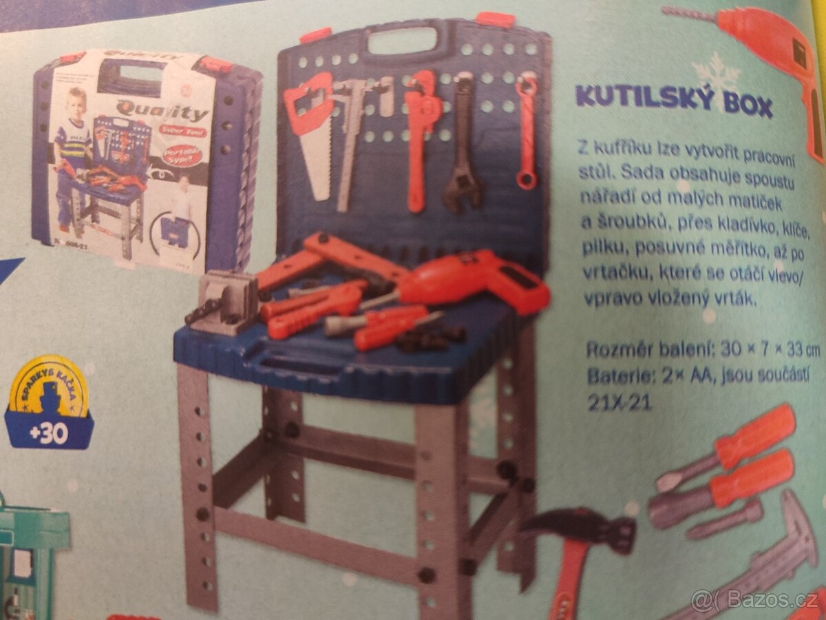 Dětský ponk s nářadím, kutilský box